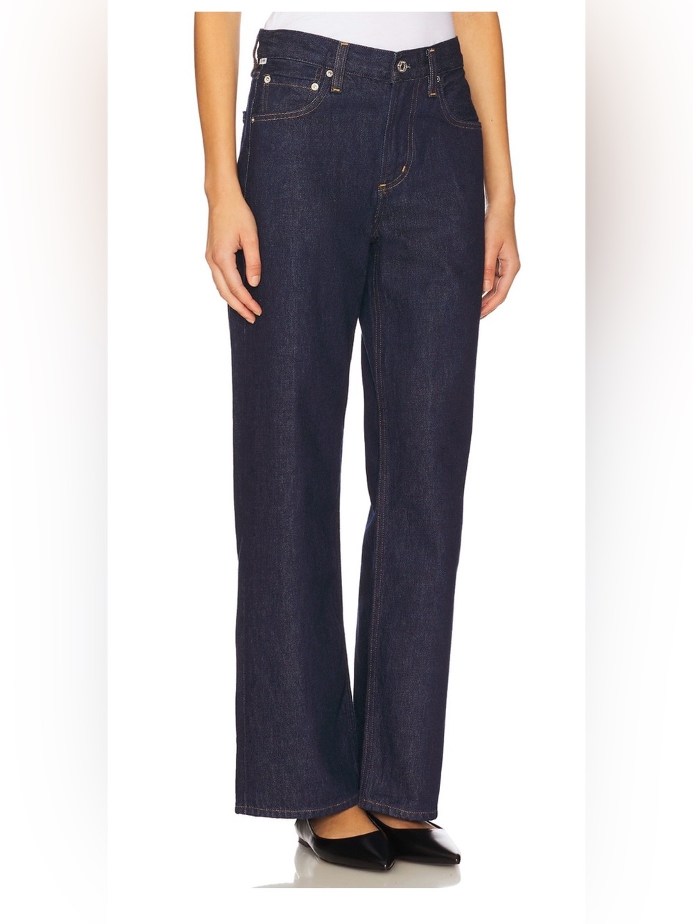 NWT Citizens Of Humanity Lindz Low Rise Easy Straight Size 26 Amherst Navy Blue